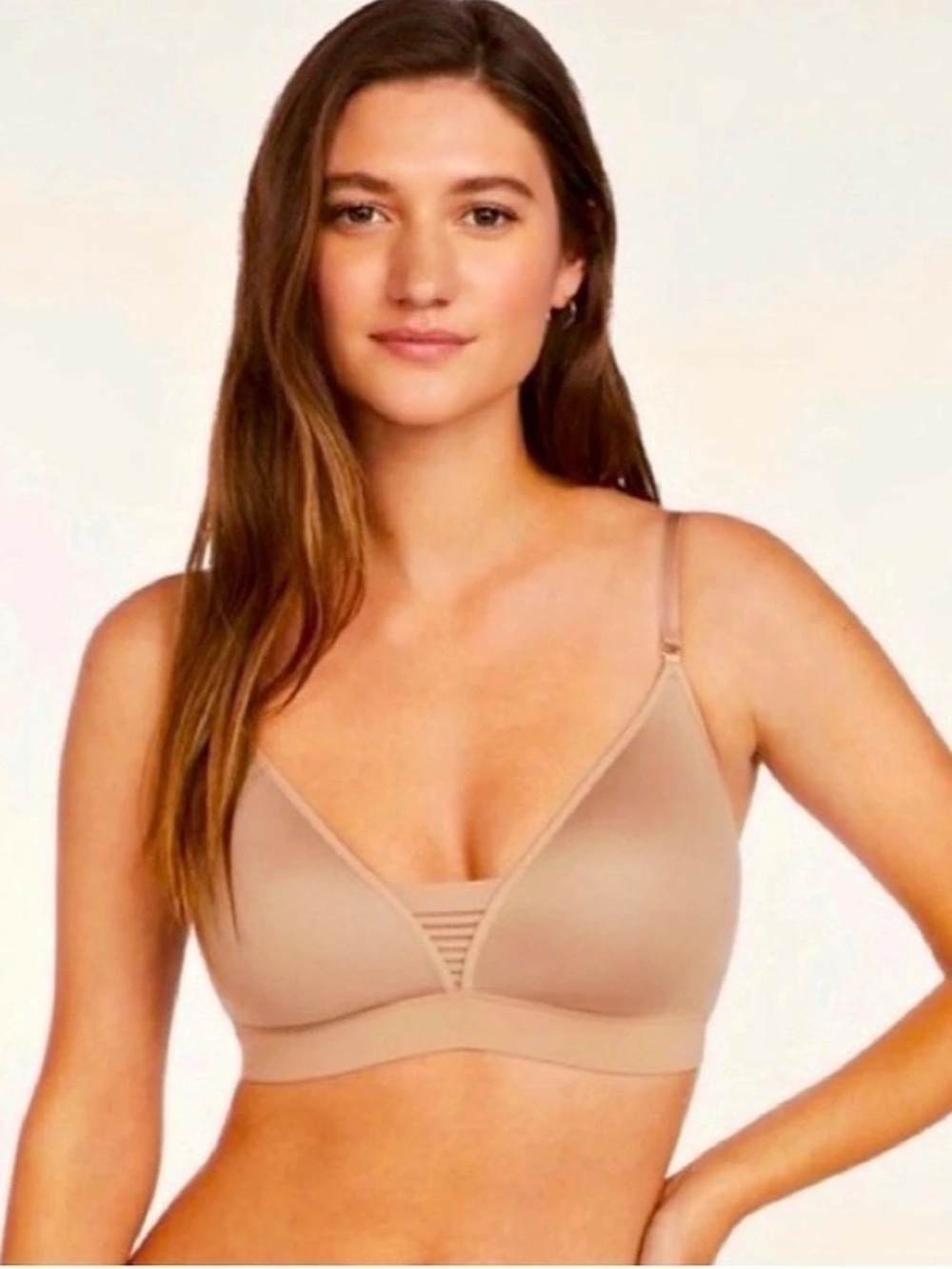 ThirdLove 24/7 Seamless Stripe Wireless Bra (discontinued)  34C1/2 NWT (HALF SIZ